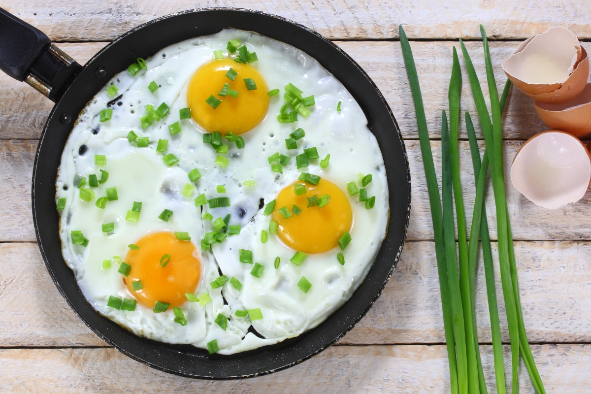 healthy meal with fresh chives